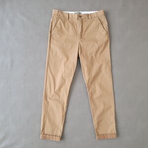 Zara Man Tan Dress Pants, US 31, Khaki Trousers, Cotton